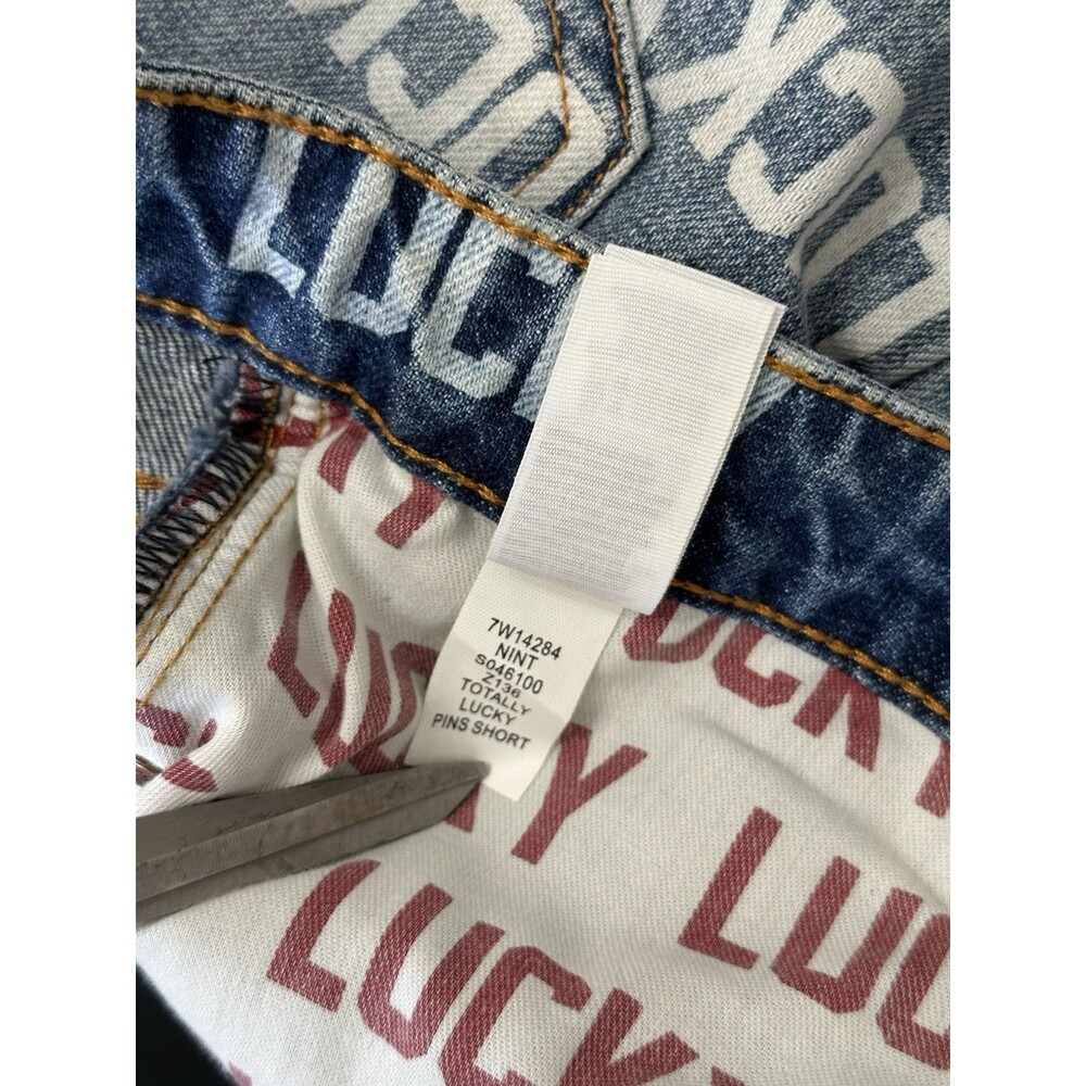 Lucky Brand Womens Totally Lucky  Pins Allover Printed High Rise Shorts Size 28 - Picture 6 of 8